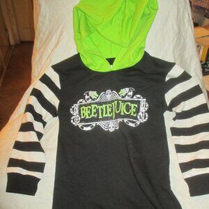 Beetlejuice Girls Halloween Hoodie Dress with Long Sleeves SIZE 6-6X- NWOT